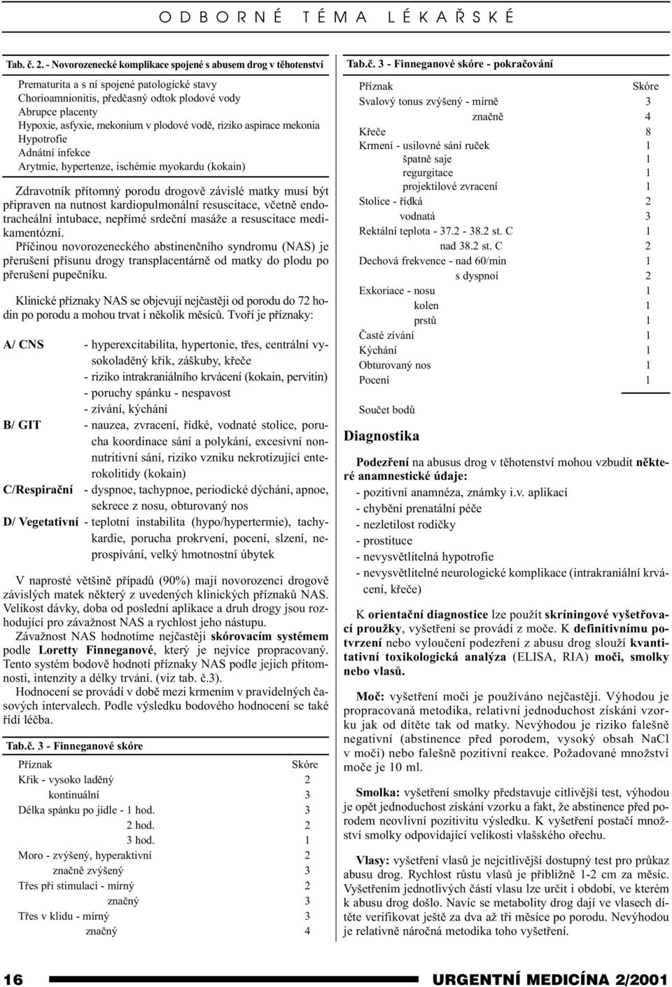 v plodové vodì, riziko aspirace mekonia Hypotrofie Adnátní infekce Arytmie, hypertenze, ischémie myokardu (kokain) Zdravotník pøítomný porodu drogovì závislé matky musí být pøipraven na nutnost