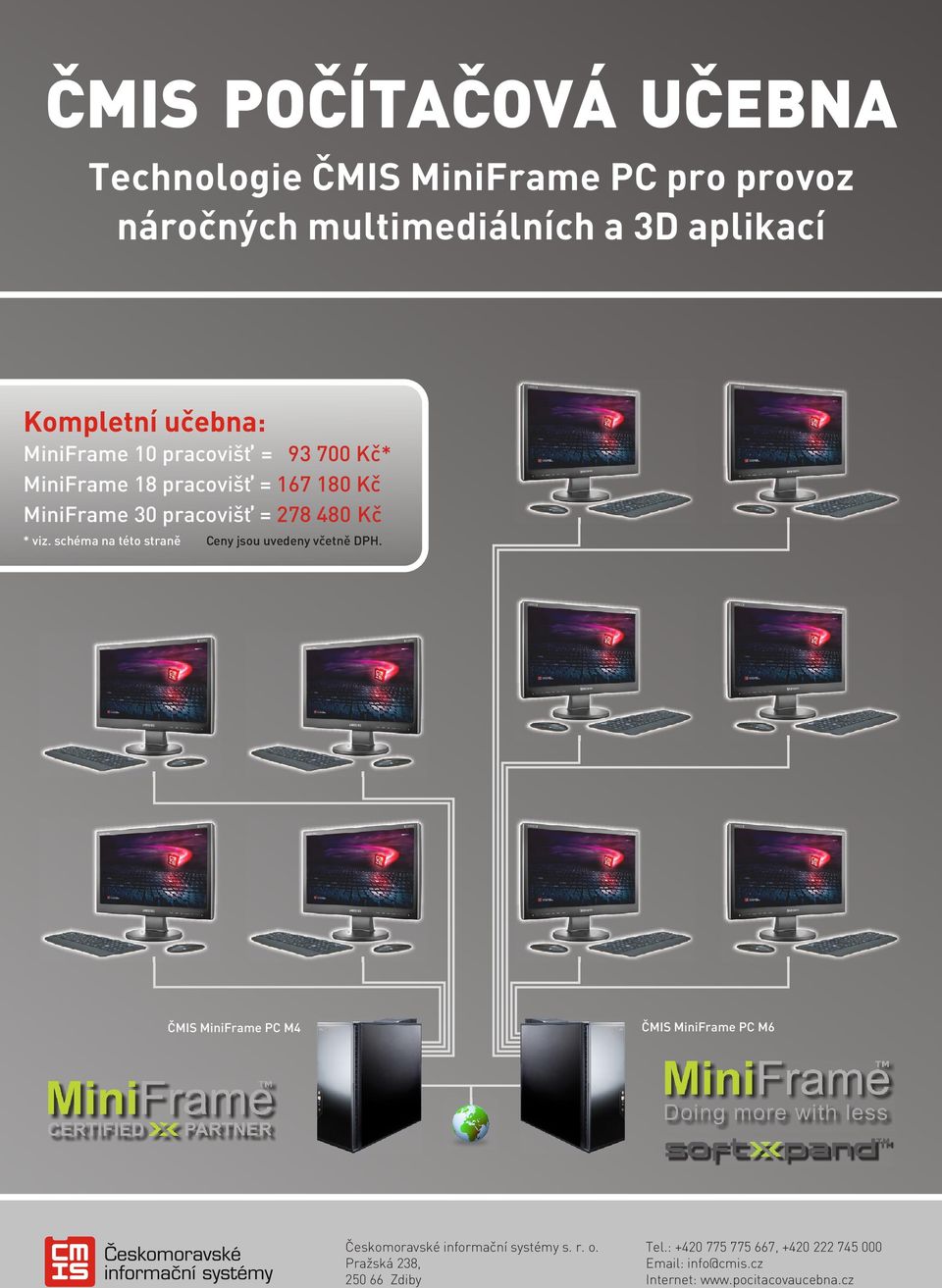 Kč* MiniFrame 18 pracovišť = 167 180 Kč MiniFrame 30 pracovišť = 278 480 Kč * viz.