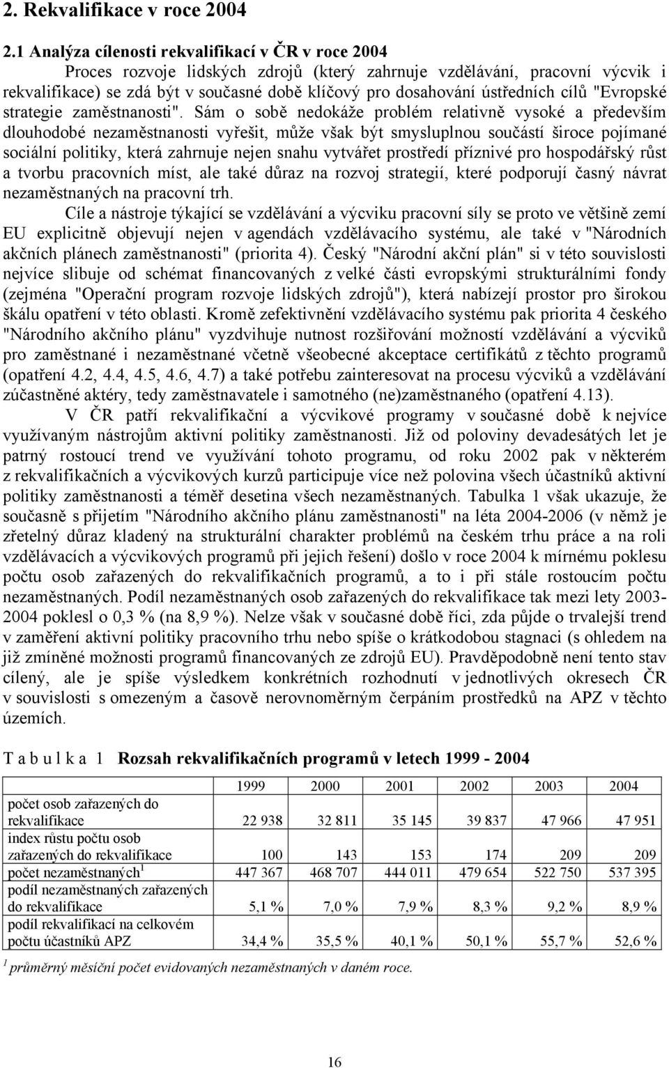 ústředních cílů "Evropské strategie zaměstnanosti".