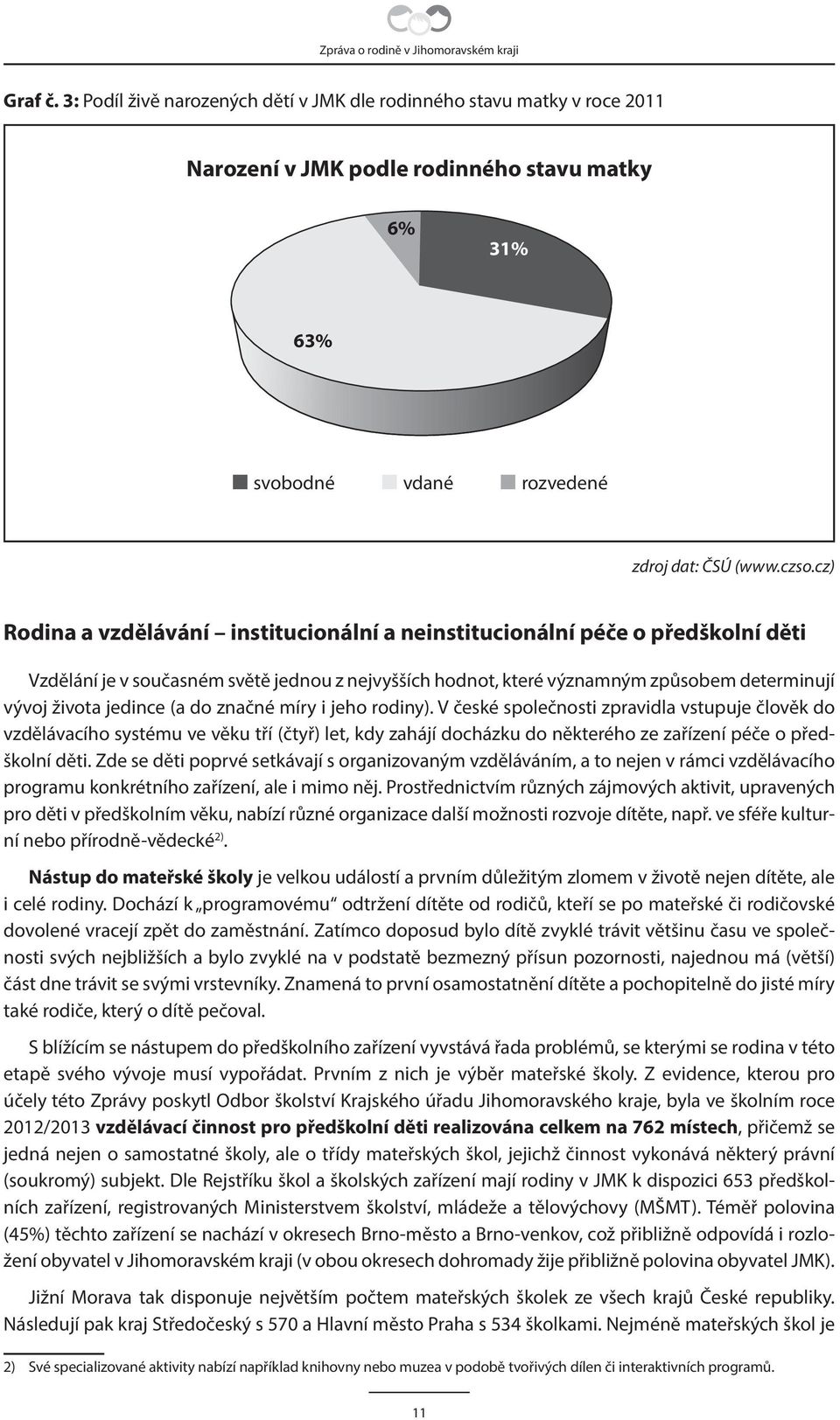 (a do značné míry i jeho rodiny). V české společnosti zpravidla vstupuje člověk do vzdělávacího systému ve věku tří (čtyř) let, kdy zahájí docházku do některého ze zařízení péče o předškolní děti.