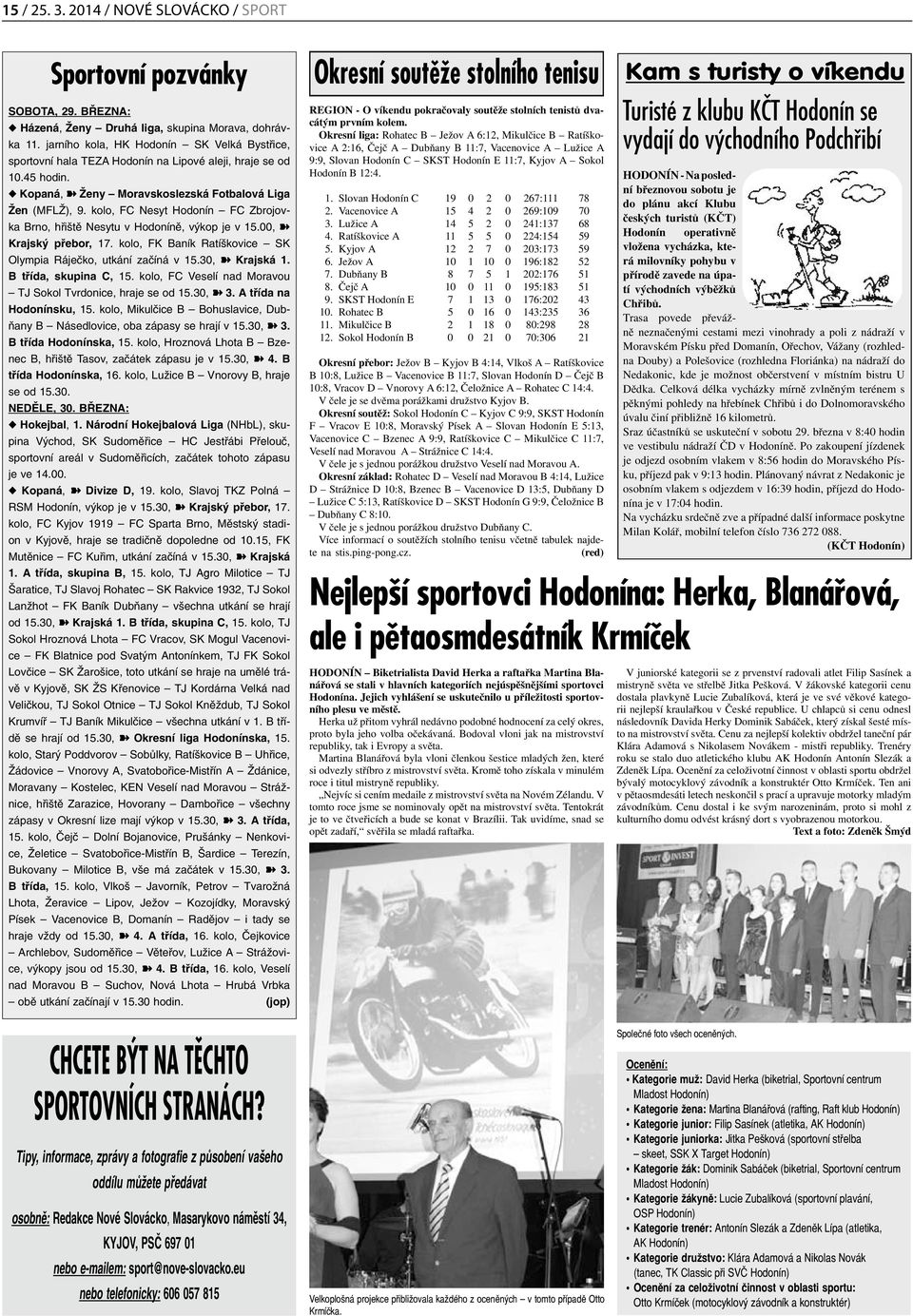 kolo, FC Nesyt Hodonín FC Zbrojovka Brno, hřiště Nesytu v Hodoníně, výkop je v 15.00, ý Krajský přebor, 17. kolo, FK Baník Ratíškovice SK Olympia Ráječko, utkání začíná v 15.30, ý Krajská 1.