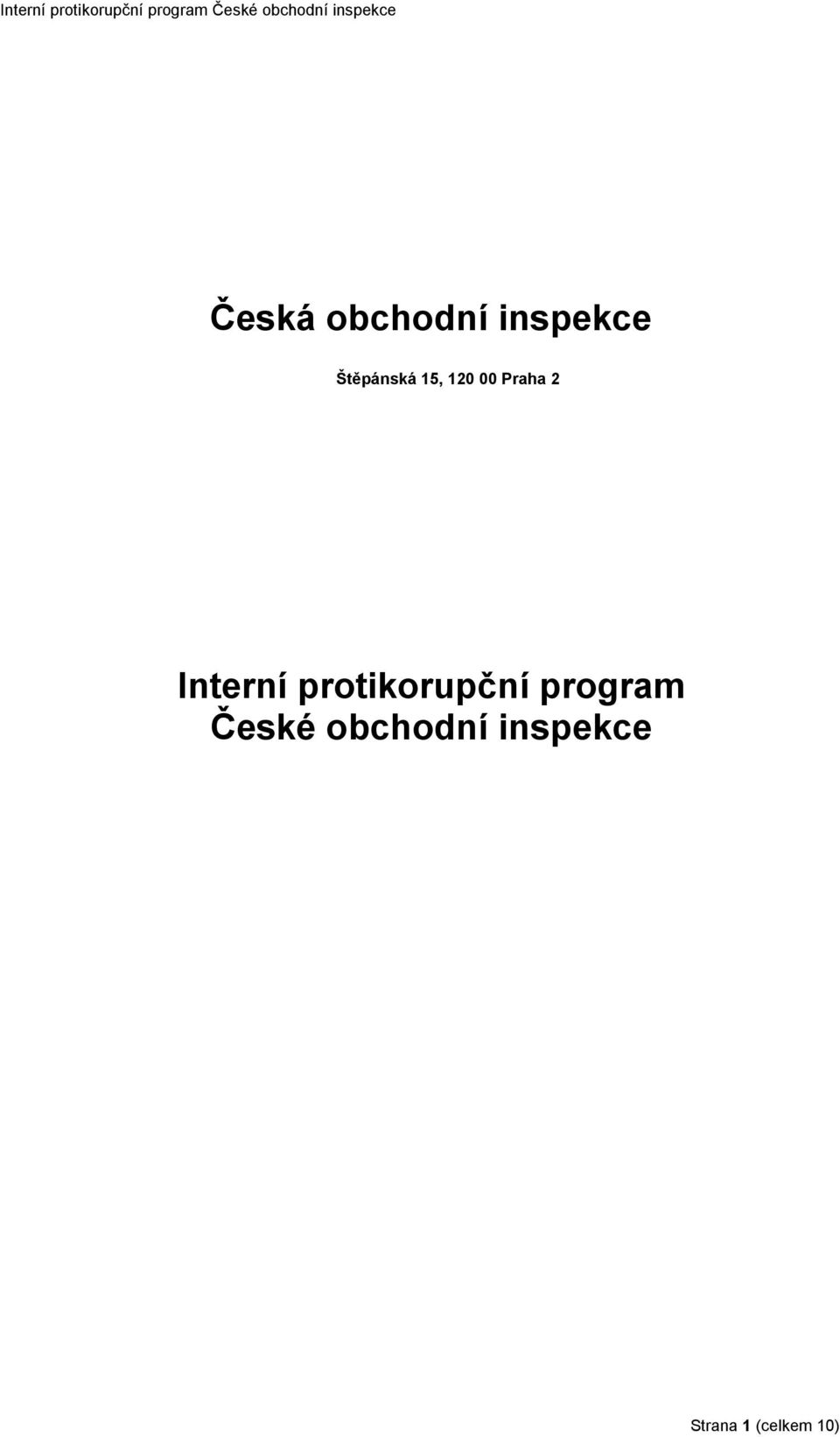 Interní protikorupční program