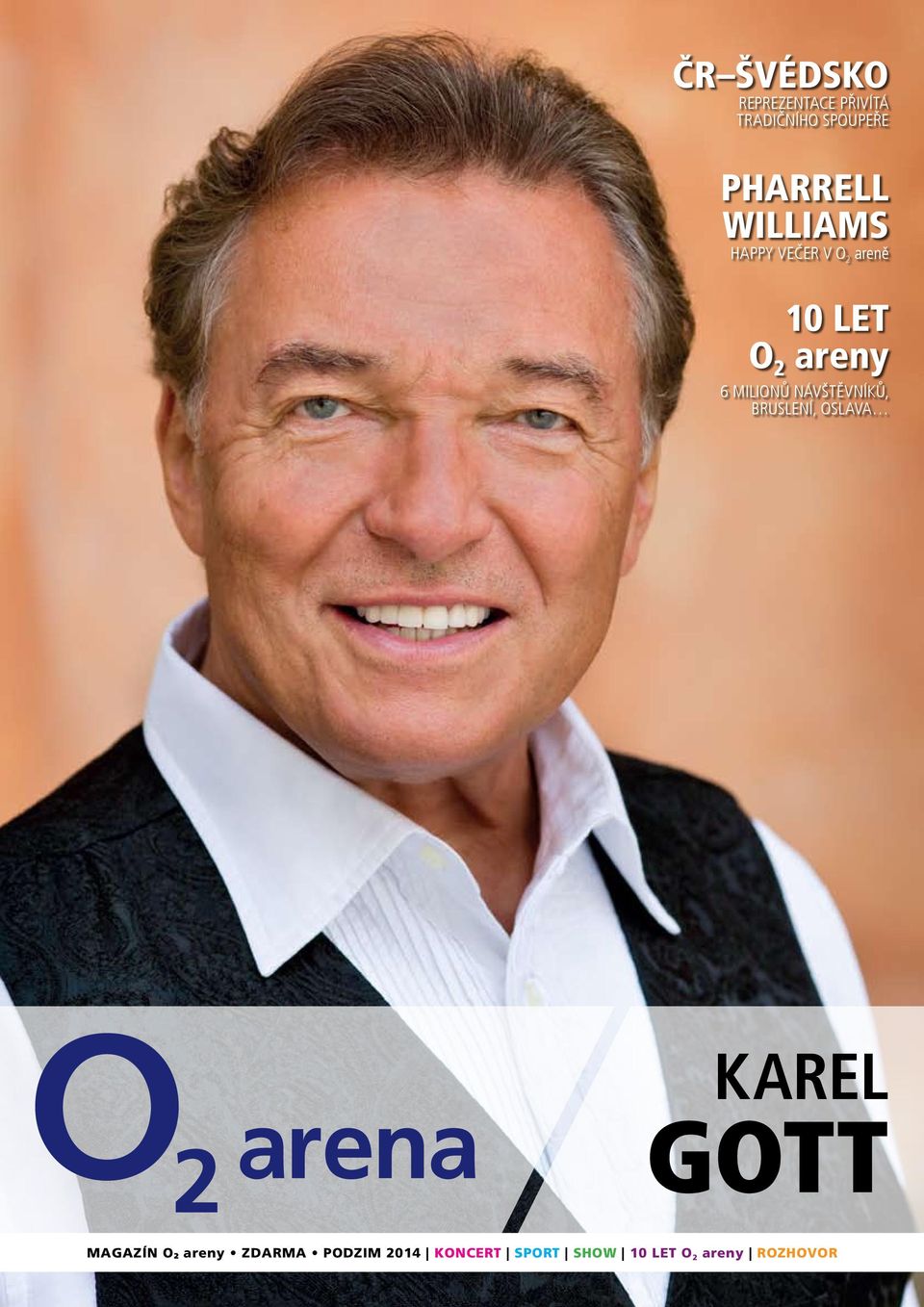 NÁVŠTĚVNÍKŮ, BRUSLENÍ, OSLAVA Karel GOTT Magazín O 2 areny