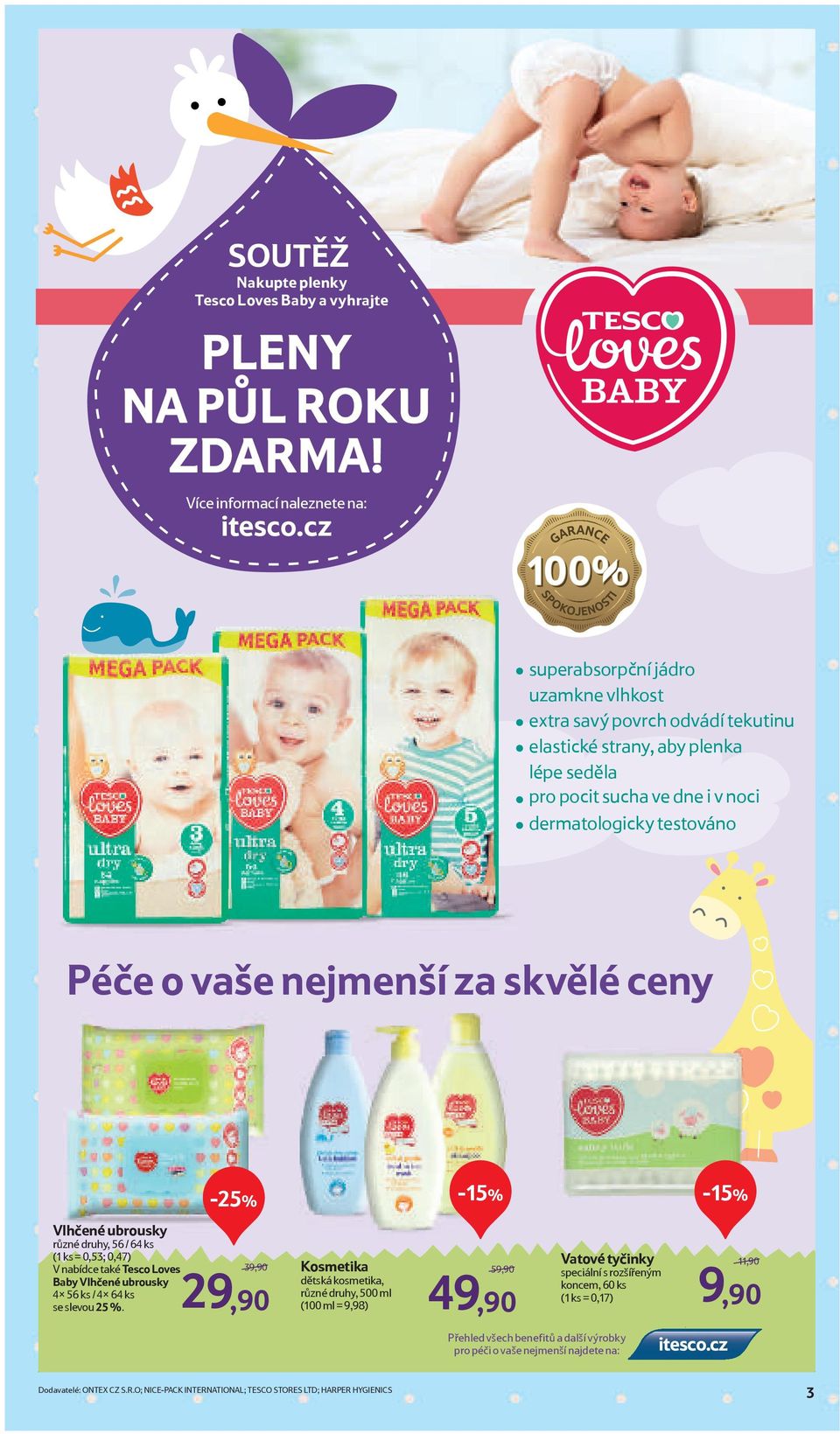 skvělé ceny Vlhčené ubrousky různé druhy, 56 / 64 ks (1 ks = 0,53; 0,47) V nabídce také Loves Baby Vlhčené ubrousky 4x 56 ks / 4x 64 ks se slevou 25 %.