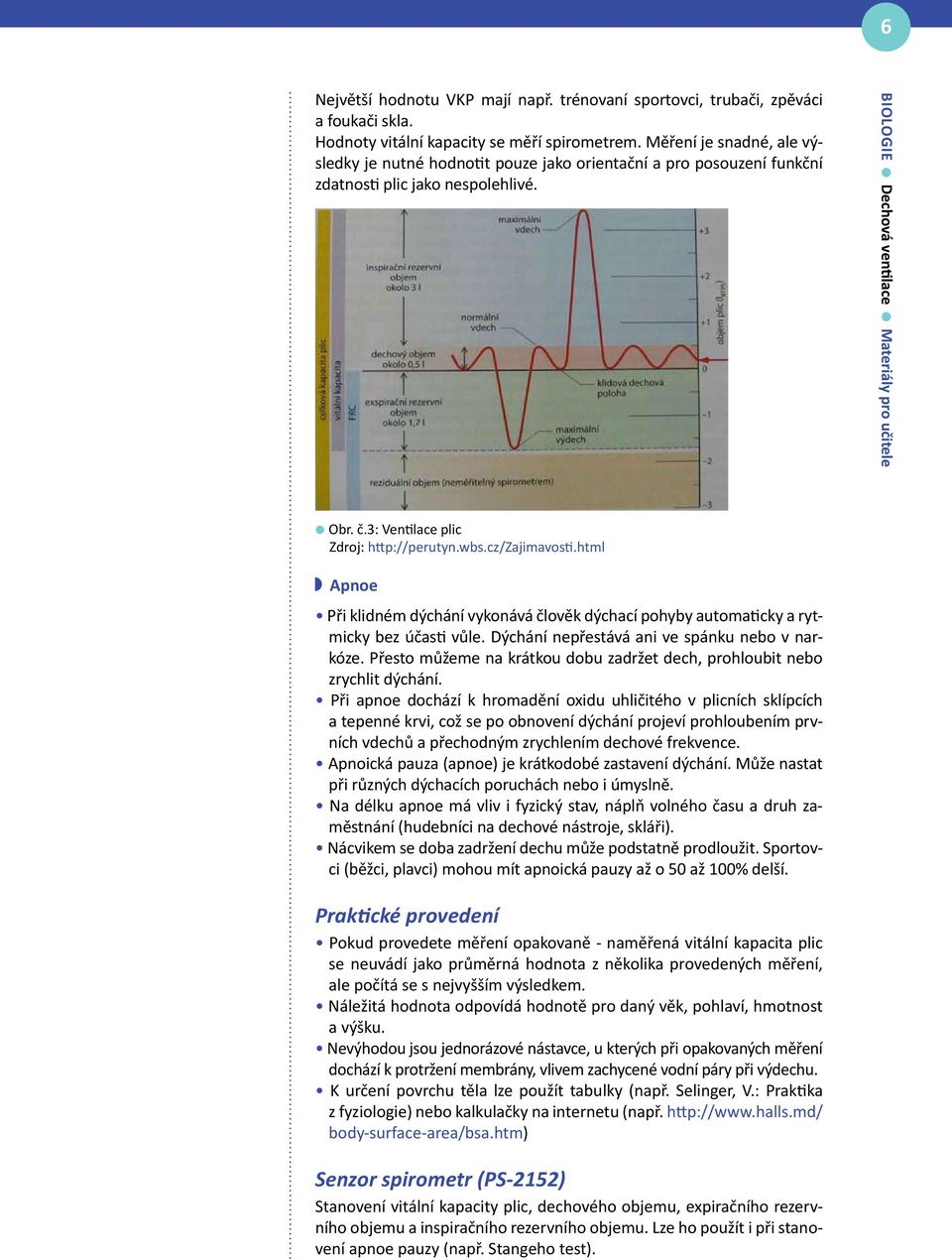 3: Ventilace plic Zdroj: http://perutyn.wbs.cz/zajimavosti.html Apnoe Při klidném dýchání vykonává člověk dýchací pohyby automaticky a rytmicky bez účasti vůle.