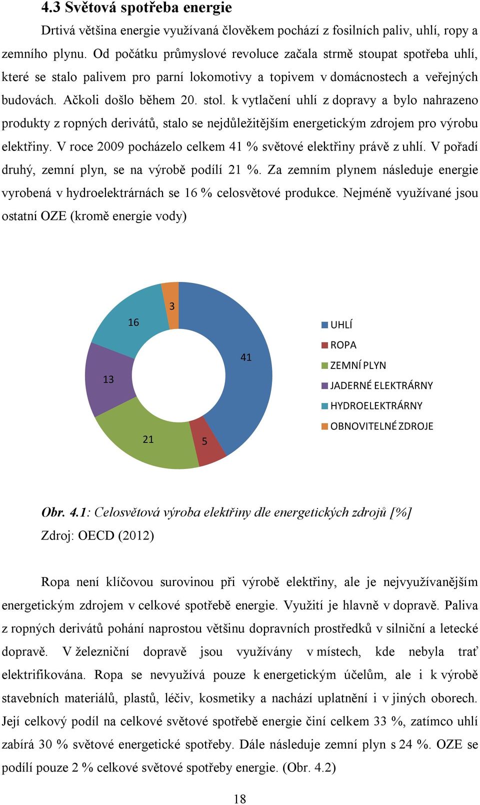 k vytlačení uhlí z dopravy a bylo nahrazeno produkty z ropných derivátů, stalo se nejdůležitějším energetickým zdrojem pro výrobu elektřiny.