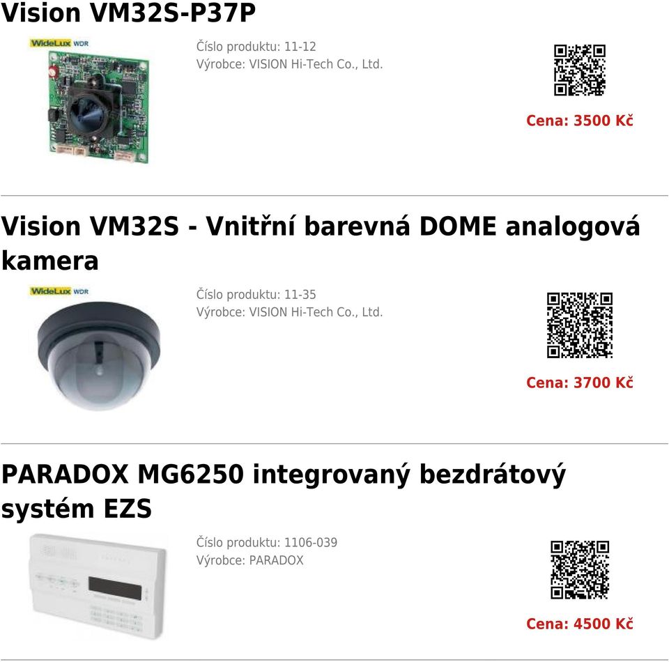 produktu: 11-35 Výrobce: VISION Hi-Tech Co., Ltd.