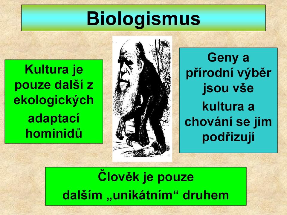 přírodní výběr jsou vše kultura a chování