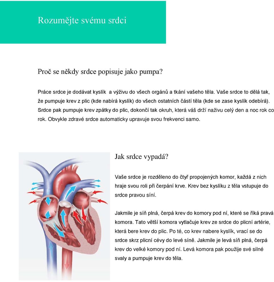Srdce pak pumpuje krev zpátky do plic, dokončí tak okruh, která váš drží naživu celý den a noc rok co rok. Obvykle zdravé srdce automaticky upravuje svou frekvenci samo. Jak srdce vypadá?