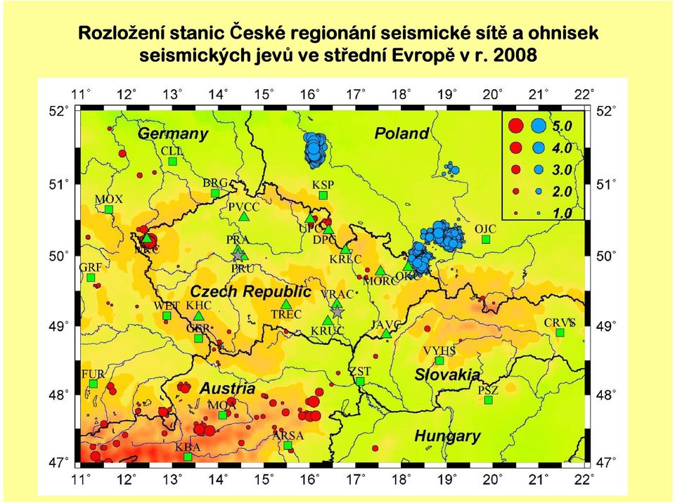 a ohnisek seismických