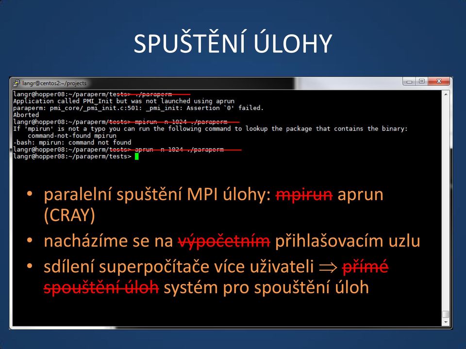 přihlašovacím uzlu sdílení superpočítače více