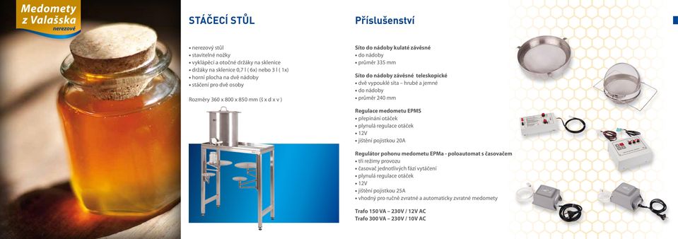 240 mm Regulace medometu EPMS přepínání otáček plynulá regulace otáček 12V jištění pojistkou 20A Regulátor pohonu medometu EPMa - poloautomat s časovačem tři režimy provozu časovač