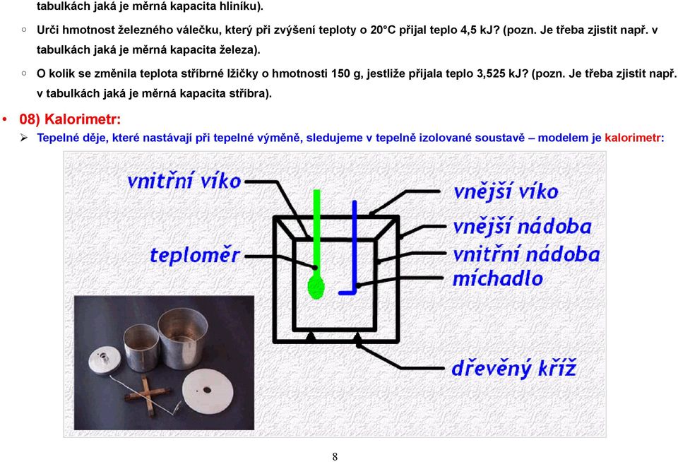 v tabulkách jaká je měrná kapacita železa).