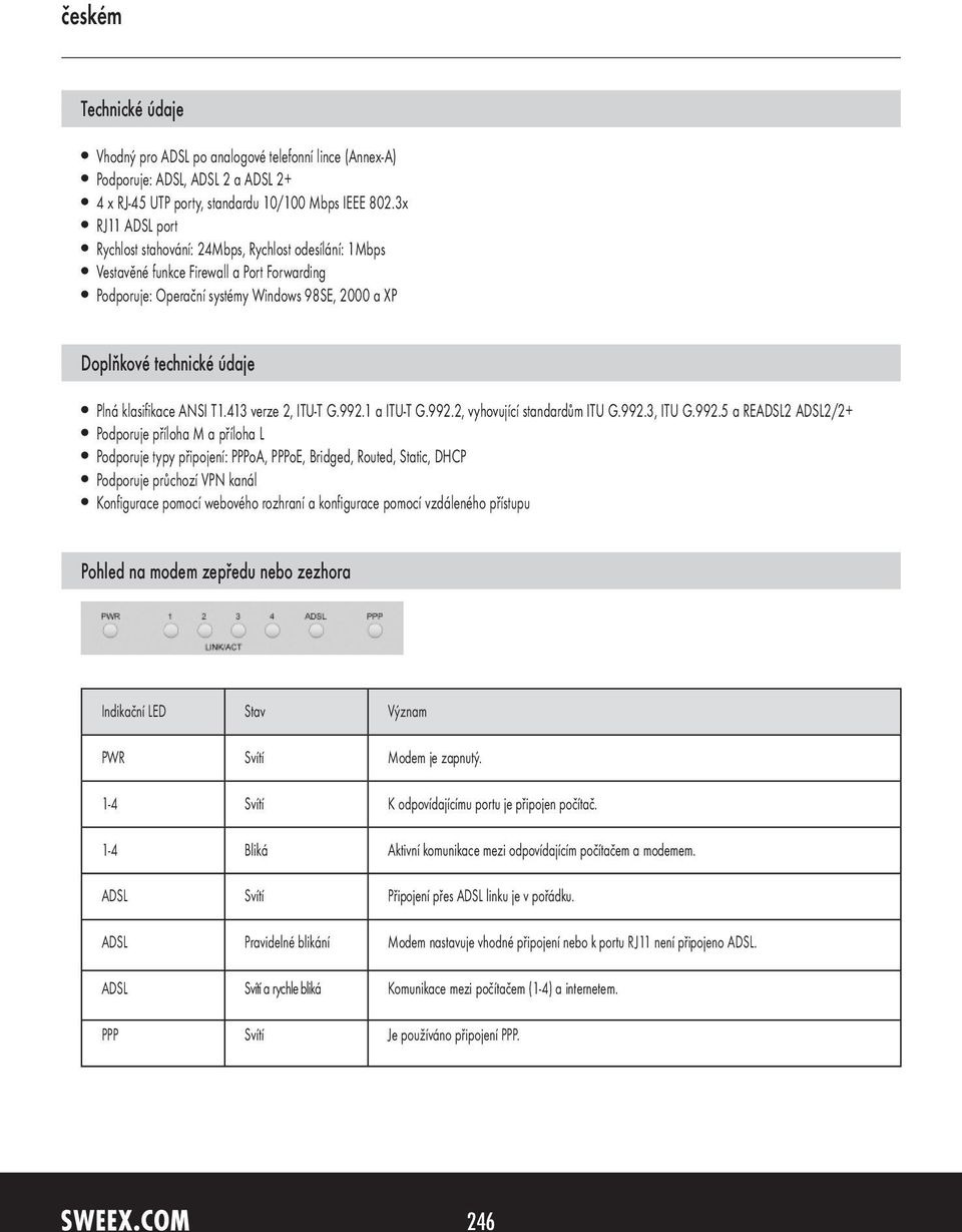 klasifikace ANSI T1.413 verze 2, ITU-T G.992.