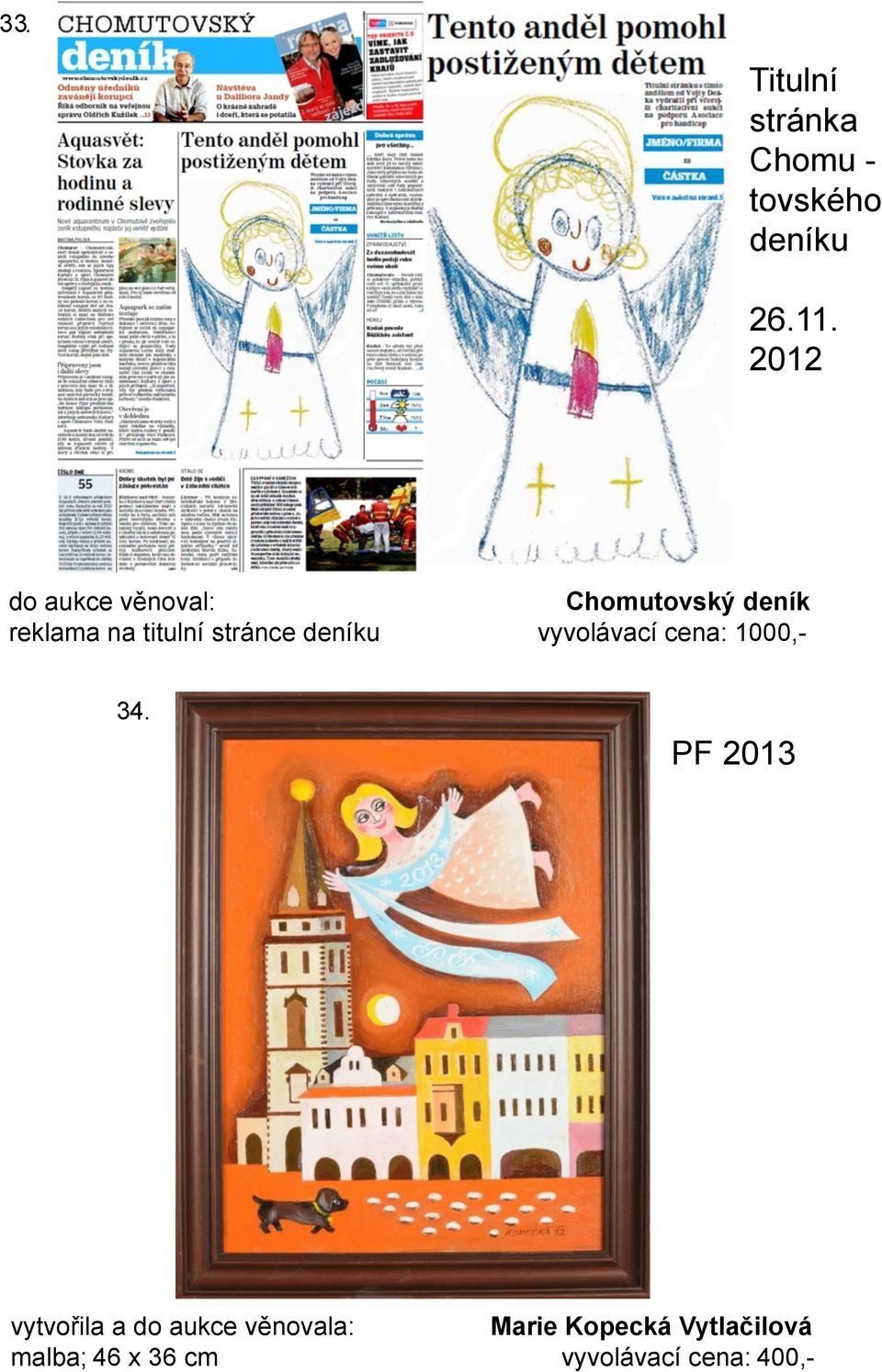 Chomutovský deník vyvolávací cena: 1000,- 34.