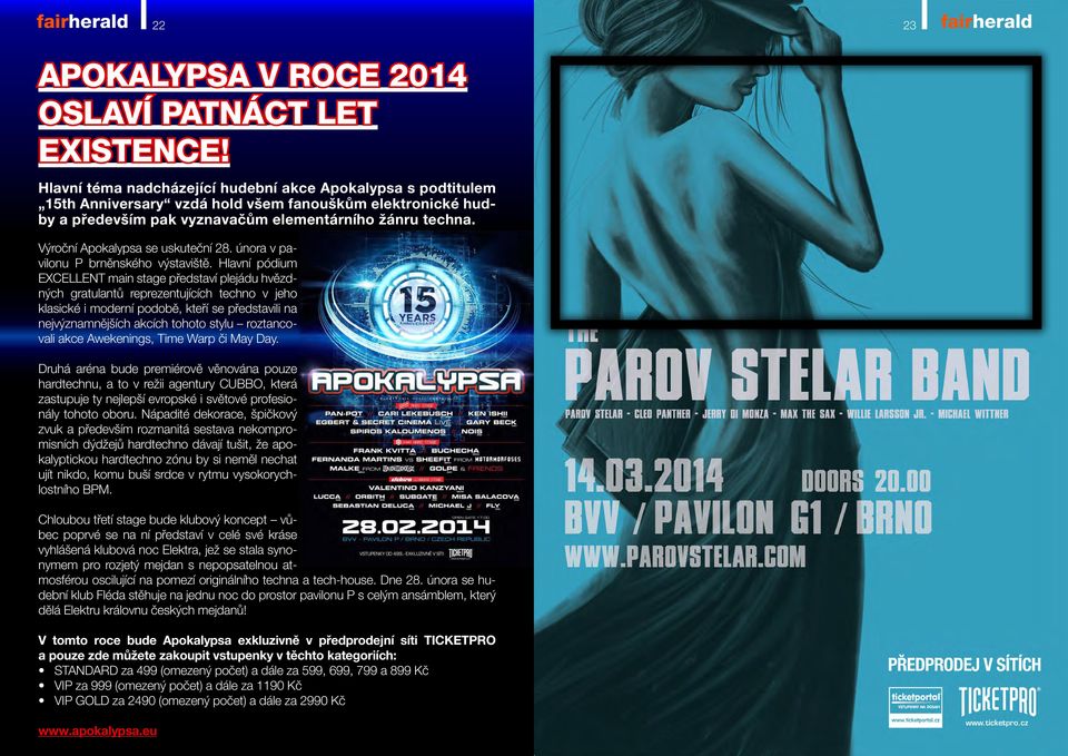 Výroční Apokalypsa se uskuteční 28. února v pavilonu P brněnského výstaviště.