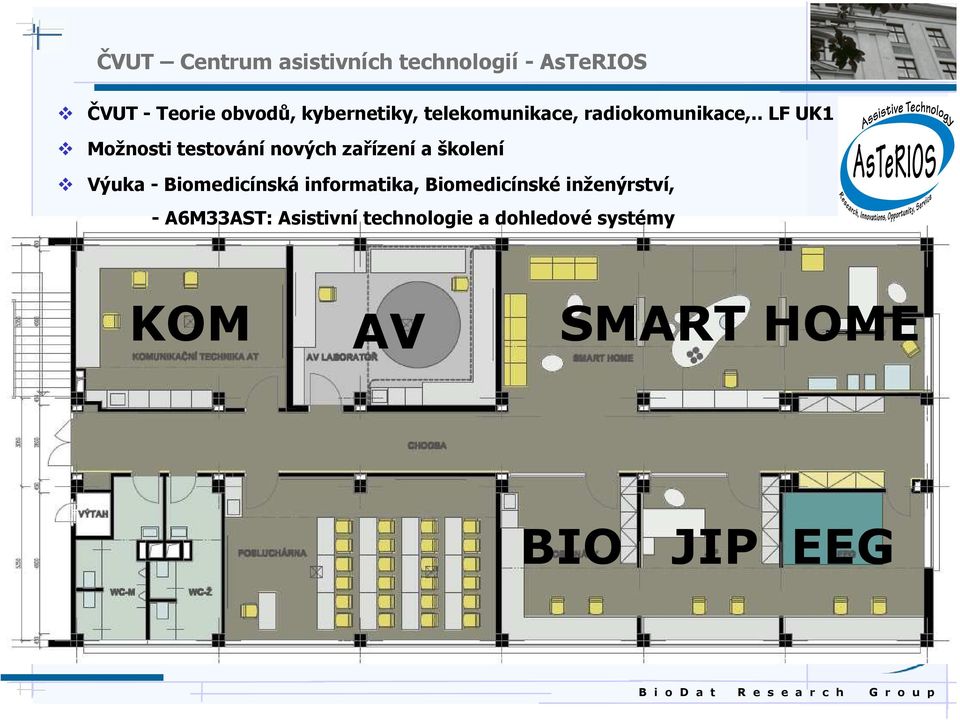 . LF UK1 Možnosti testování nových zařízení a školení Výuka - Biomedicínská