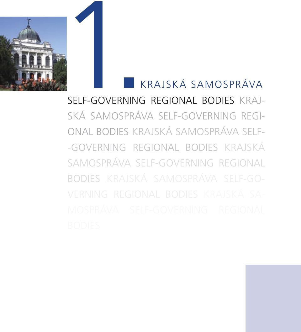 BODIES KRAJSKÁ SAMOSPRÁVA SELF-GOVERNING REGIONAL BODIES KRAJSKÁ SAMOSPRÁVA