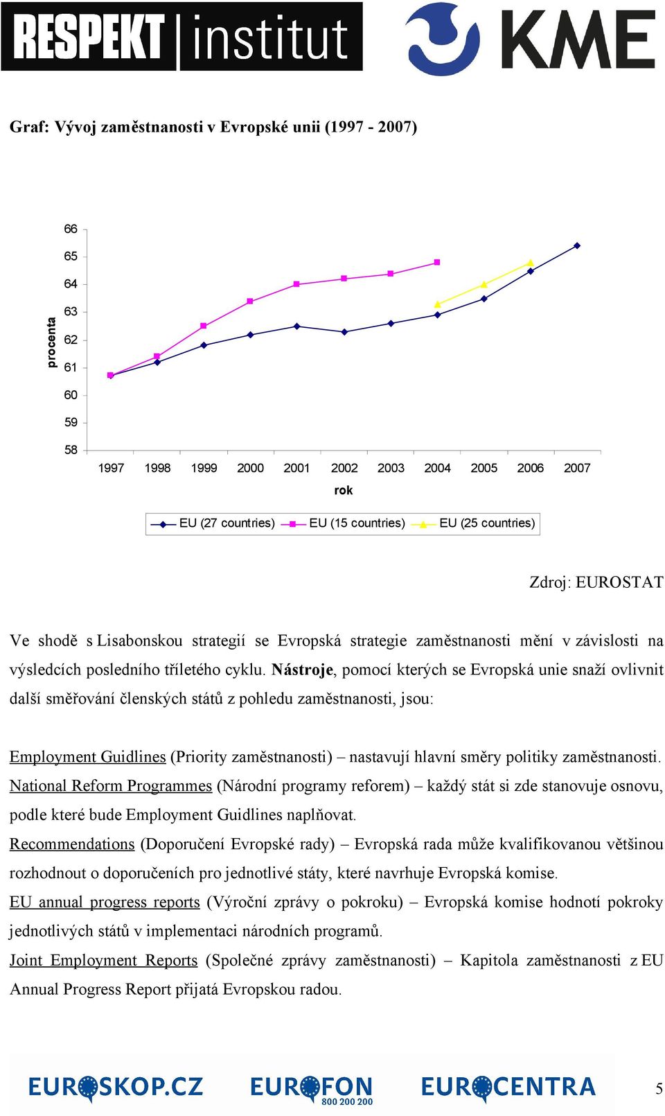 Nástroje, pomocí kterých se Evropská unie snaží ovlivnit další směřování členských států z pohledu zaměstnanosti, jsou: Employment Guidlines (Priority zaměstnanosti) nastavují hlavní směry politiky