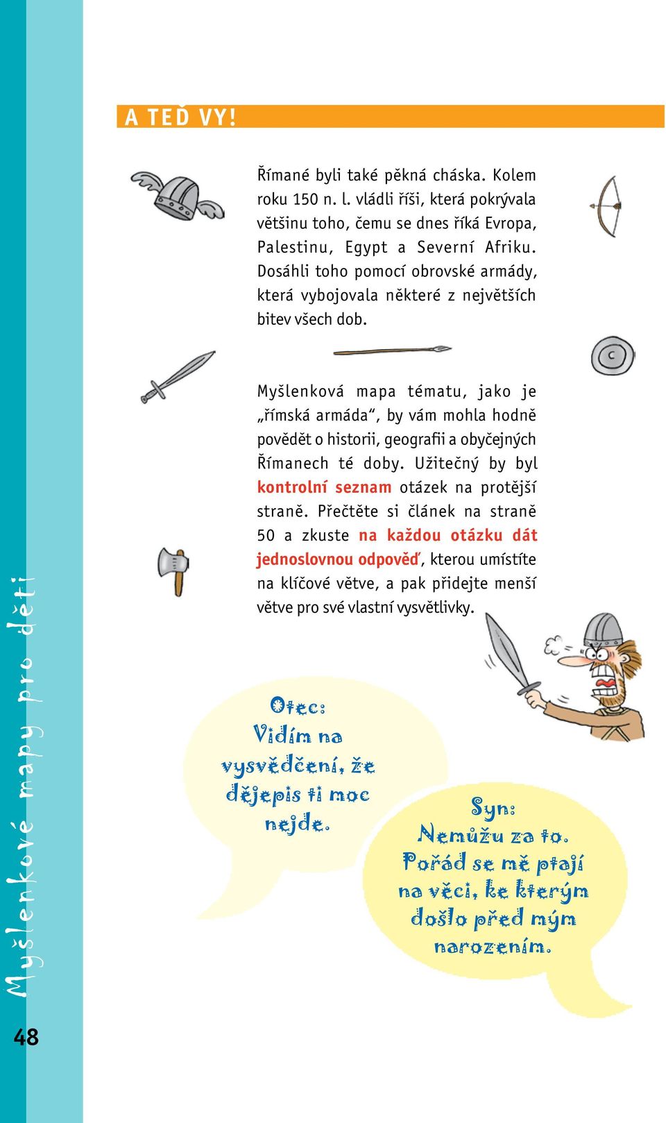 Myšlenkové mapy pro děti Myšlenková mapa tématu, jako je římská armáda, by vám mohla hodně povědět o historii, geografii a obyčejných Římanech té doby.