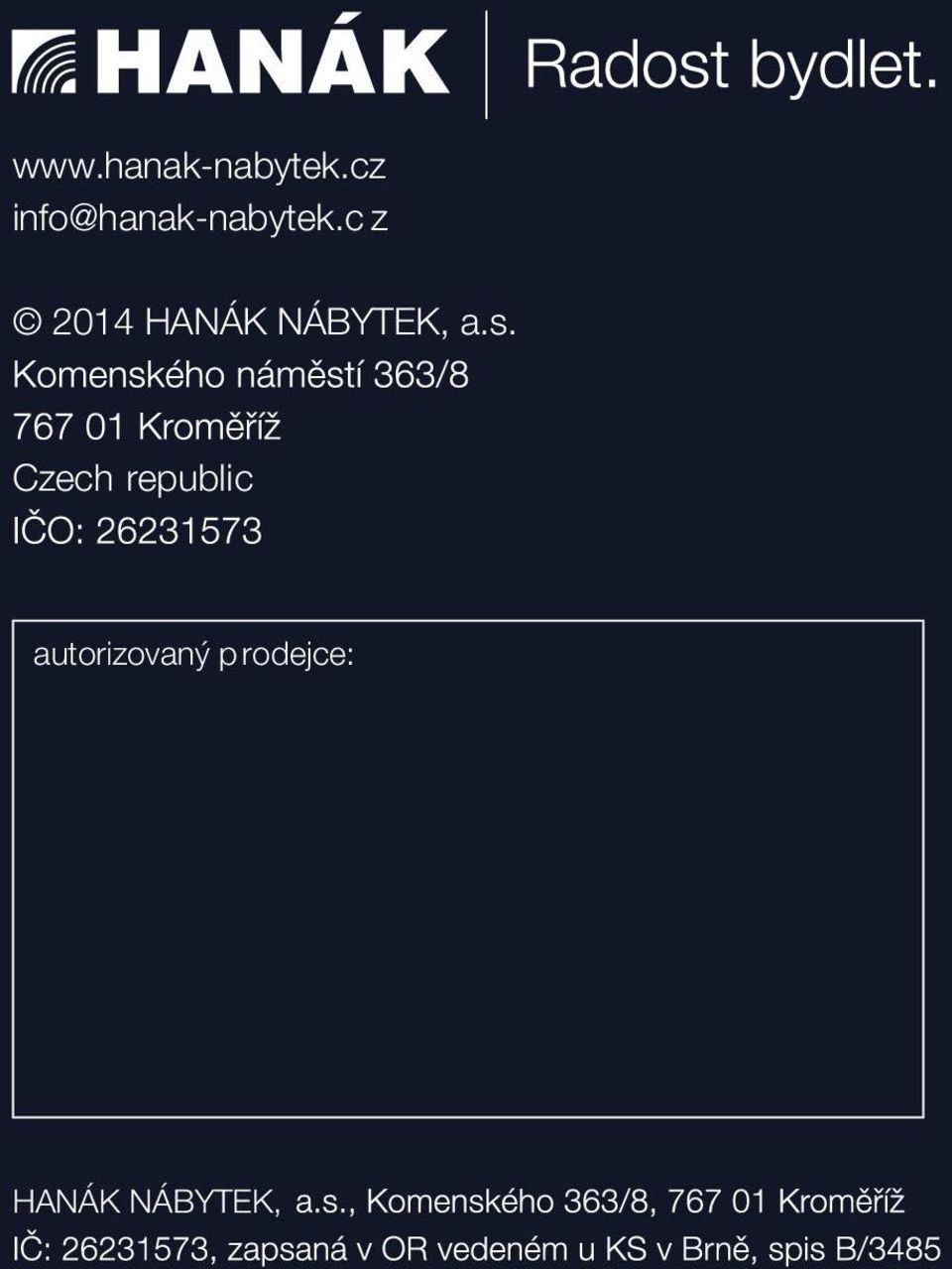 c z 2014 HANÁK NÁBYTEK, a.s.