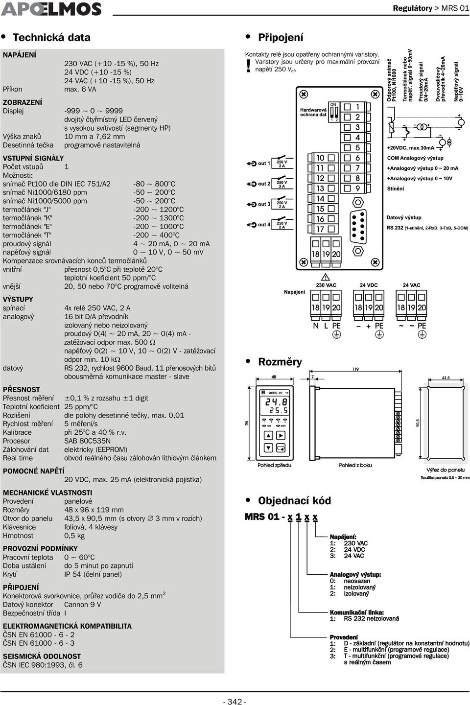 vstupů 1 Možnosti: snímač Pt100 dle DIN IEC 751/A2-80 ~ 800 C snímač Ni1000/6180 ppm -50 ~ 200 C snímač Ni1000/5000 ppm -50 ~ 200 C termočlánek "J" -200 ~ 1200 C termočlánek "K" -200 ~ 1300 C