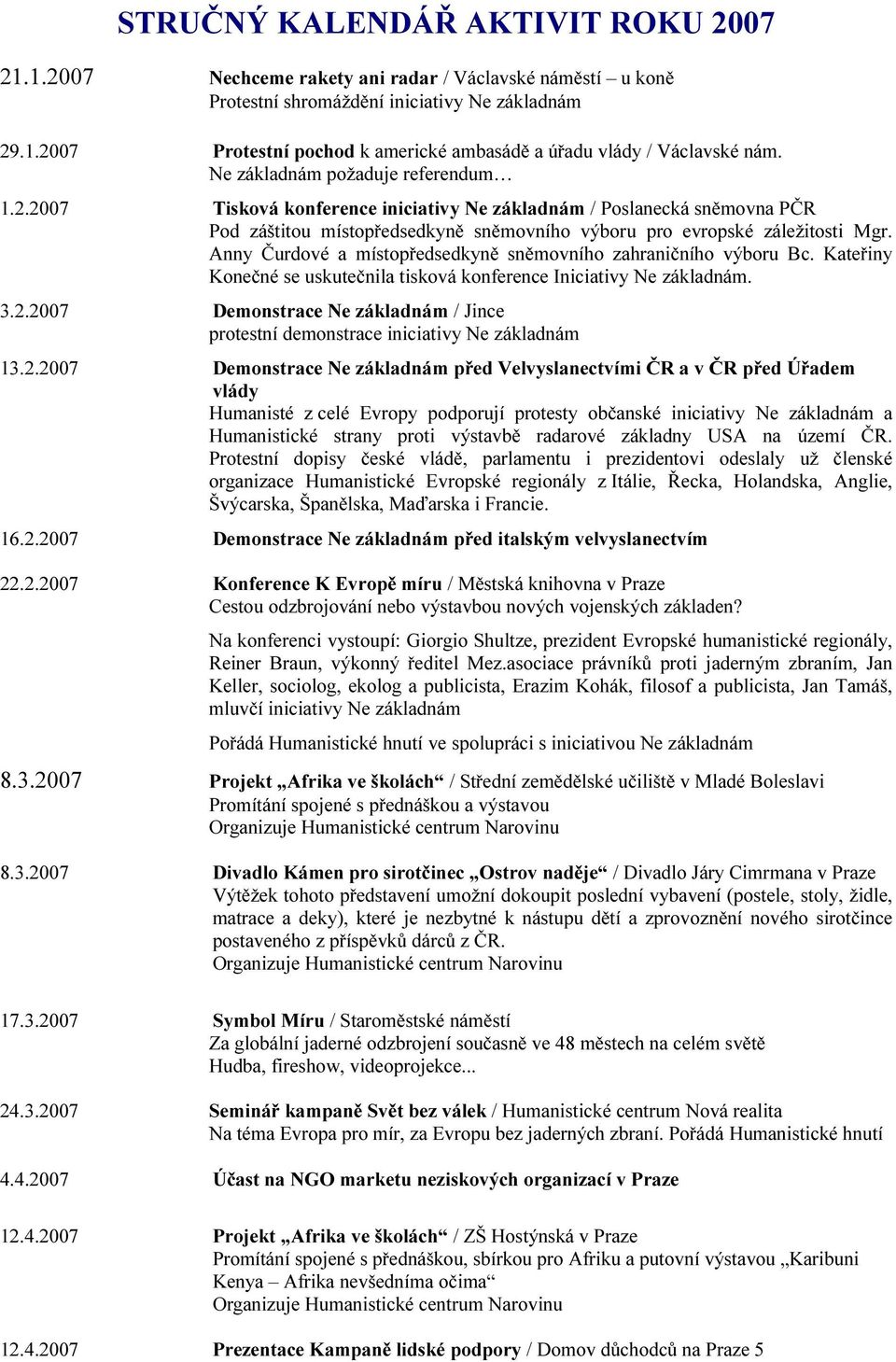 Anny Čurdové a místopředsedkyně sněmovního zahraničního výboru Bc. Kateřiny Konečné se uskutečnila tisková konference Iniciativy Ne základnám. 3.2.