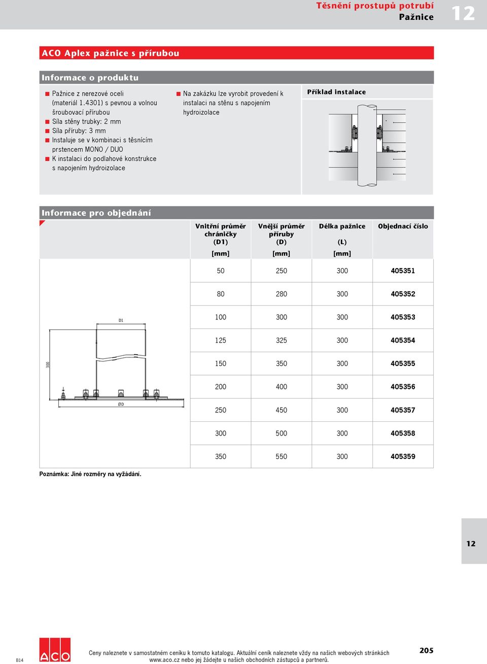 Síla příruby: 3 mm wall seal PEX duo Instaluje se v kombinaci s těsnícím prstencem MONO / DUO K instalaci do podlahové konstrukce s napojením hydroizolace basement slab penetration with pressure