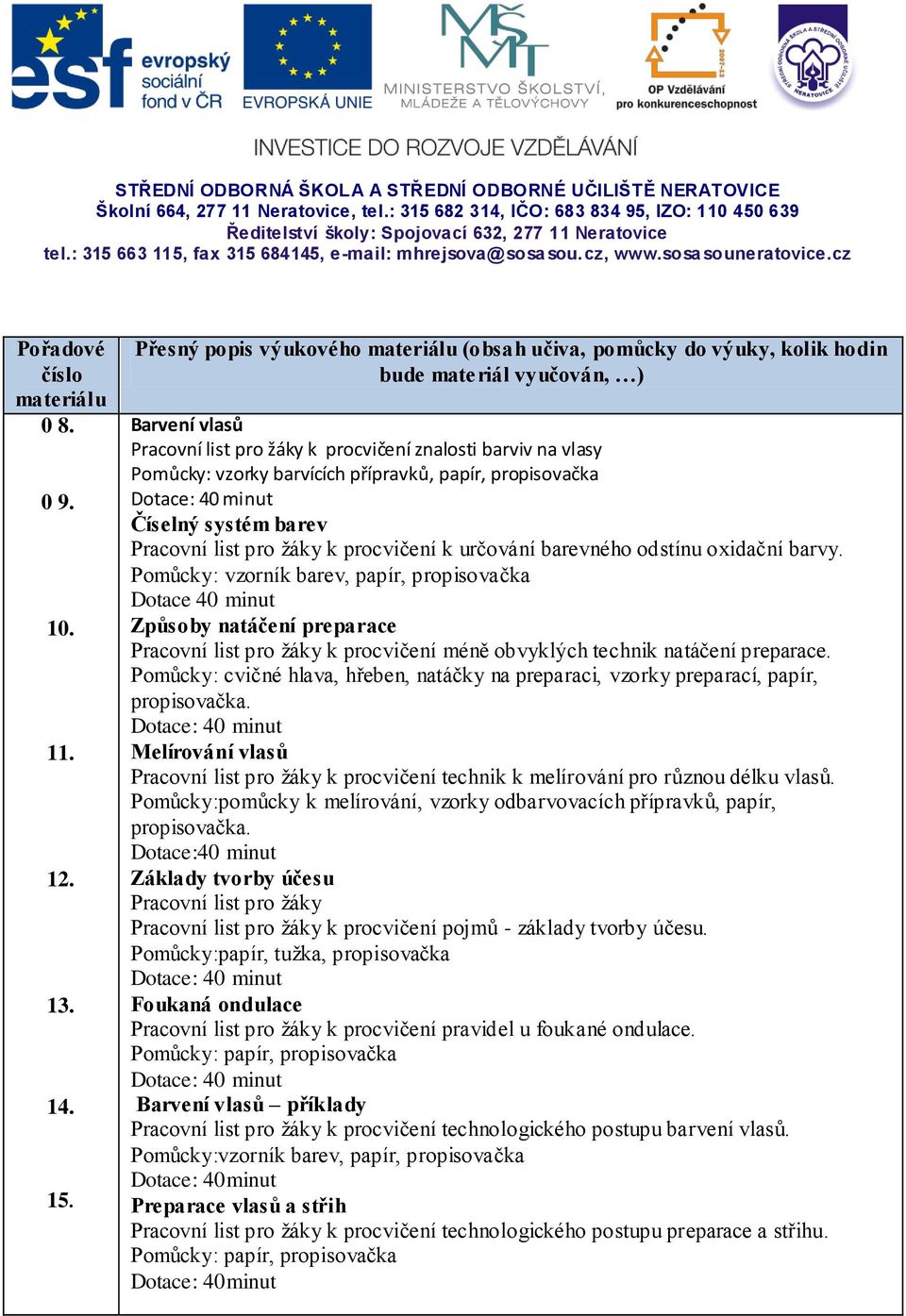 Číselný systém barev Pracovní list pro žáky k procvičení k určování barevného odstínu oxidační barvy.