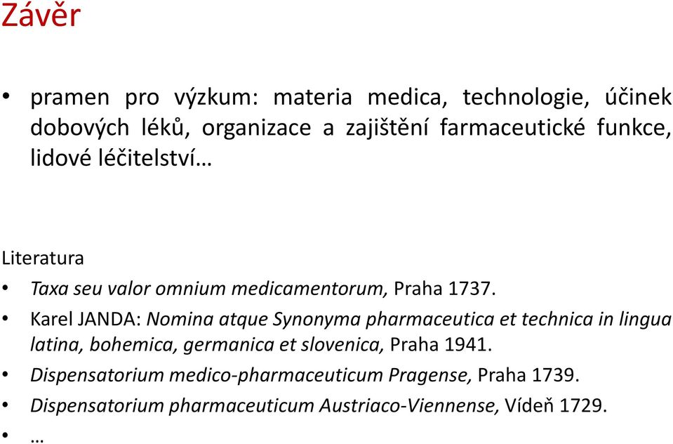 Karel JANDA: Nomina atque Synonyma pharmaceutica et technica in lingua latina, bohemica, germanica et