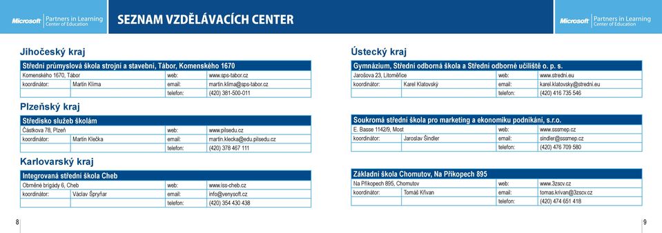 eu koordinátor: Karel Klatovský email: karel.klatovsky@stredni.eu telefon: (420) 416 735 546 Plzeňský kraj Středisko služeb školám Částkova 78, Plzeň web: www.pilsedu.