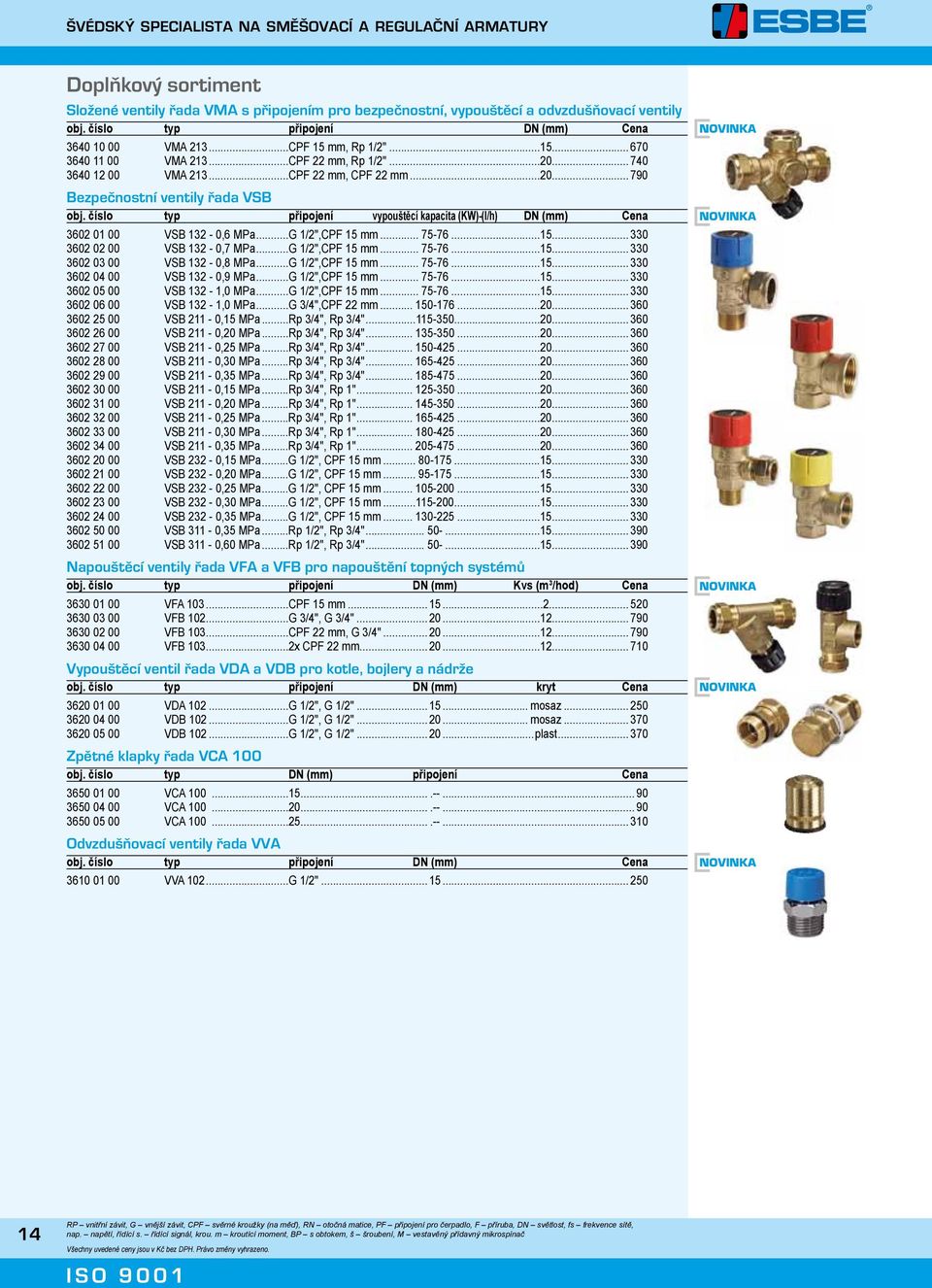 číslo typ připojení vypouštěcí kapacita (K)-(l/h) DN (mm) ena 3602 01 00 VSB 132-0,6 MPa...G 1/2",PF 15 mm... 75-76...15... 330 3602 02 00 VSB 132-0,7 MPa...G 1/2",PF 15 mm... 75-76...15... 330 3602 03 00 VSB 132-0,8 MPa.