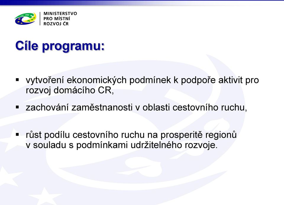 oblasti cestovního ruchu, růst podílu cestovního ruchu na