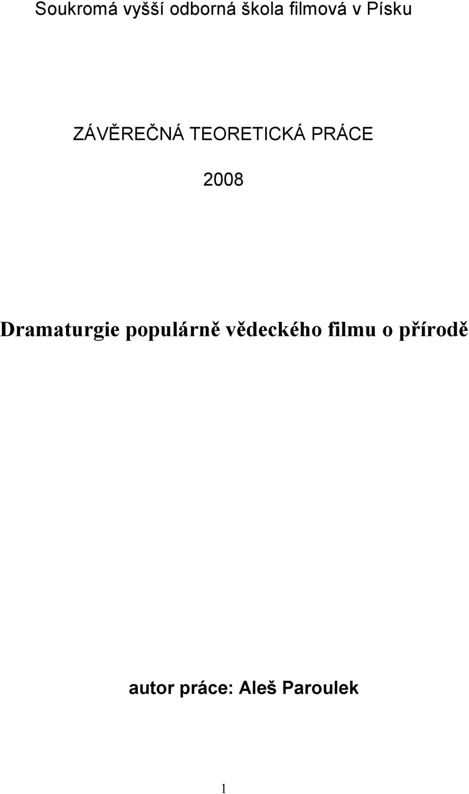 Dramaturgie populárně vědeckého filmu