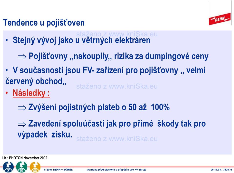 červený obchod,, Následky : Zvýšení pojistných plateb o 50 aţ 100% Zavedení