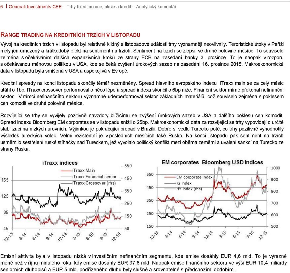 To souviselo zejména s očekáváním dalších expanzivních kroků ze strany ECB na zasedání banky 3. prosince.