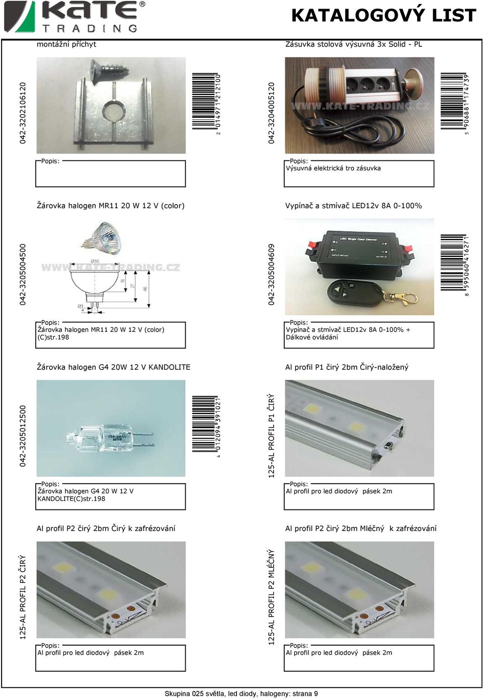 198 Vypínač a stmívač LED12v 8A 0-100% + Dálkové ovládání Žárovka halogen G4 20W 12 V KANDOLITE Al profil P1 čirý 2bm Čirý-naložený 042-3205012500 Y(0B20JE*NTLKML( 125-AL PROFIL P1 ČIRÝ Žárovka