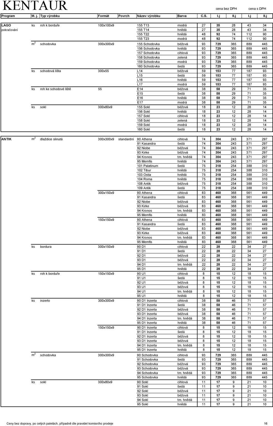 160 Schodovka šedá 93 729 365 889 445 ks schodová lišta 300x55 L14 béžová 59 153 77 187 93 L15 šedá 59 153 77 187 93 L16 hnědá 59 153 77 187 93 L17 modrá 59 153 77 187 93 ks roh ke schodové liště 55