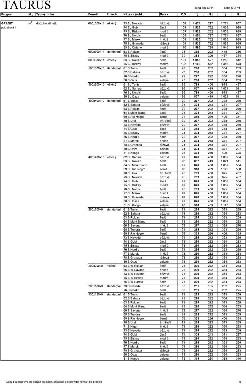 Roklan šedá 78 365 292 445 356 75 S Biskay modrá 79 383 306 467 374 600x300x11 leštěný 63 SL Roklan šedá 101 1 053 527 1 285 642 75 SL Biskay modrá 102 1 103 552 1 346 673 500x300x10 standardní 61 S