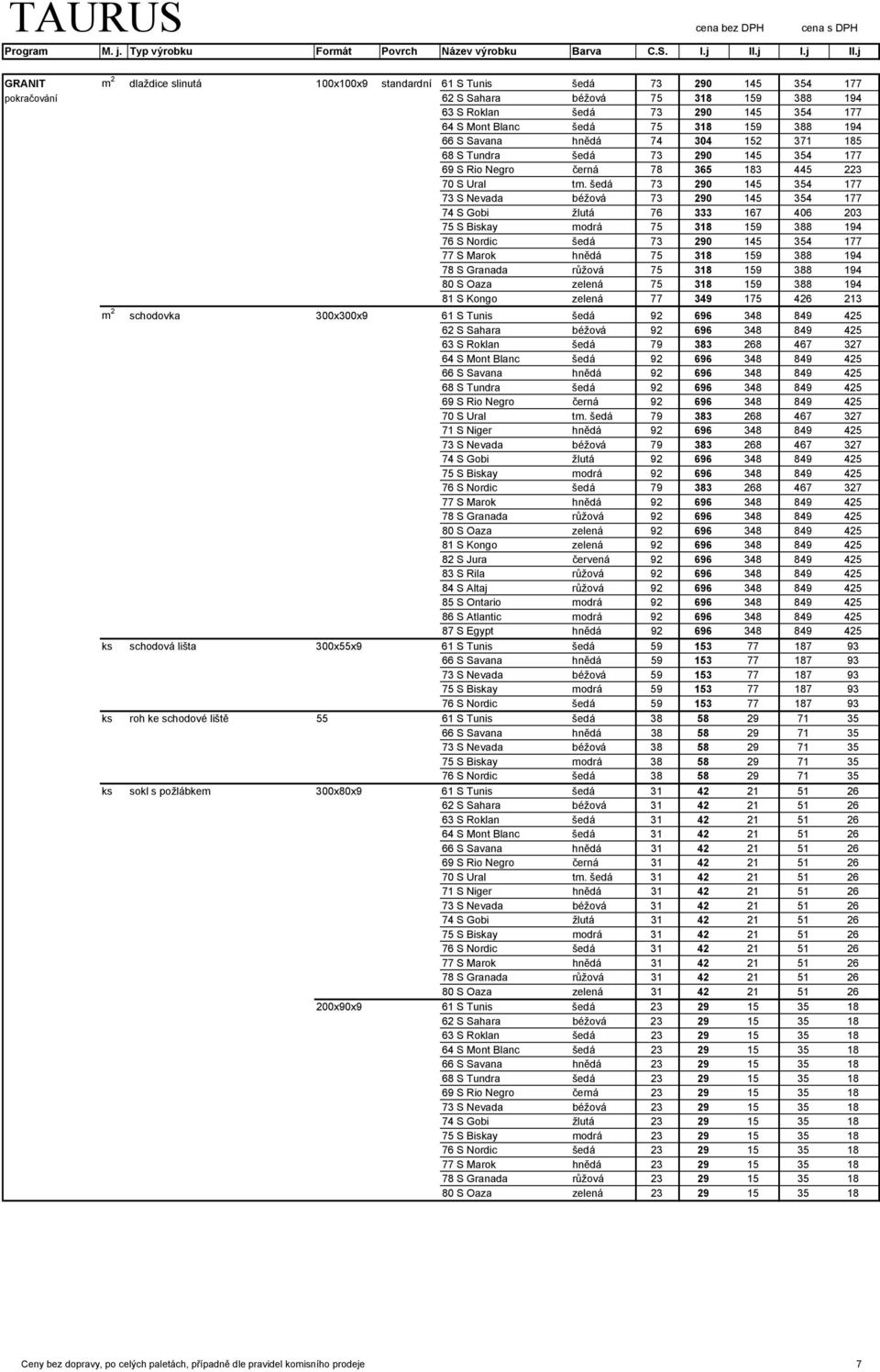 šedá 73 290 145 354 177 73 S Nevada béžová 73 290 145 354 177 74 S Gobi žlutá 76 333 167 406 203 75 S Biskay modrá 75 318 159 388 194 76 S Nordic šedá 73 290 145 354 177 77 S Marok hnědá 75 318 159