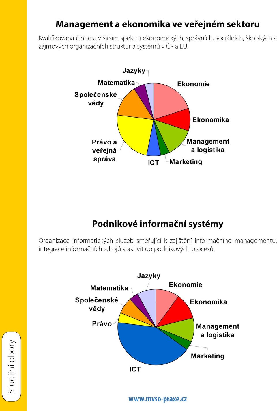 Společenské vědy Jazyky Matematika Ekonomie Ekonomika Právo a veřejná správa ICT Marketing Management a logistika Podnikové informační systémy