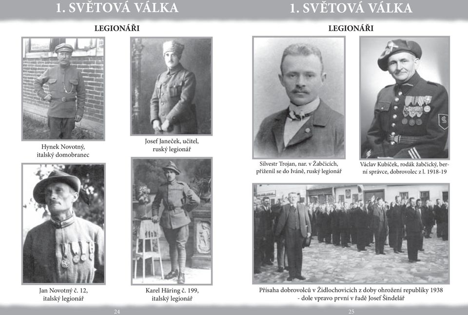 nar. v Žabčicích, přiženil se do Iváně, ruský legionář Václav Kubíček, rodák žabčický, berní správce, dobrovolec z