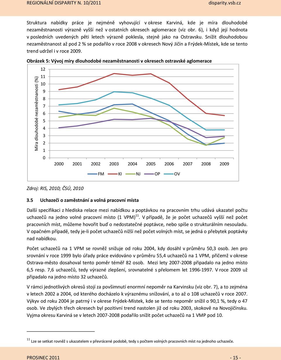 6), i když její hodnota v posledních uvedených pěti letech výrazně poklesla, stejně jako na Ostravsku.