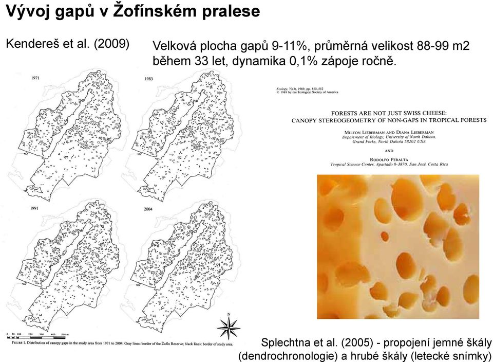 během 33 let, dynamika 0,1% zápoje ročně. Splechtna et al.