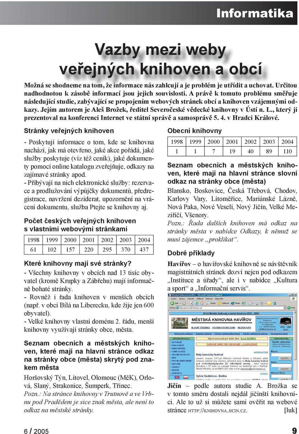 Jejím autorem je Aleš Brožek, ředitel Severočeské vědecké knihovny v Ústí n. L., který ji prezentoval na konferenci Internet ve státní správě a samosprávě 5. 4. v Hradci Králové.