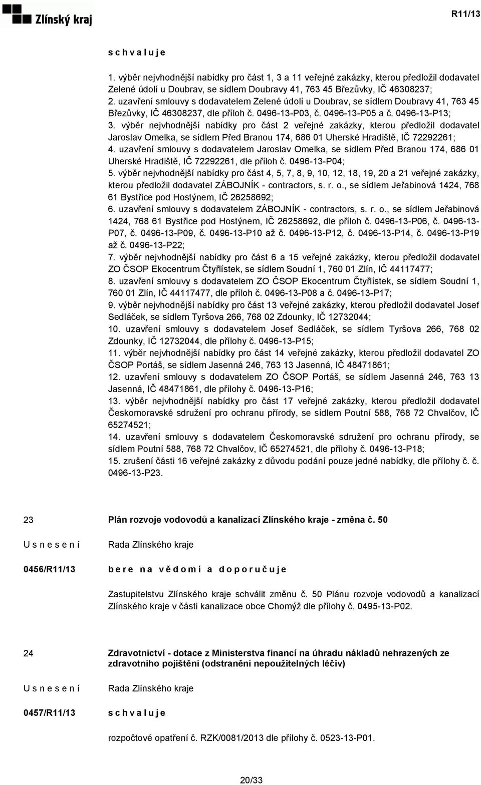 výběr nejvhodnější nabídky pro část 2 veřejné zakázky, kterou předložil dodavatel Jaroslav Omelka, se sídlem Před Branou 174, 686 01 Uherské Hradiště, IČ 72292261; 4.