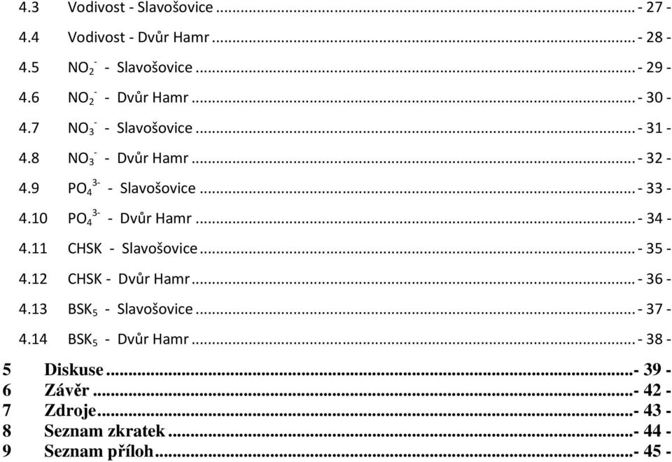 ..- 33 - - Dvůr Hamr...- 34-4.11 CHSK - Slavošovice...- 35-4.12 CHSK - Dvůr Hamr...- 36-4.13 BSK 5 - Slavošovice.