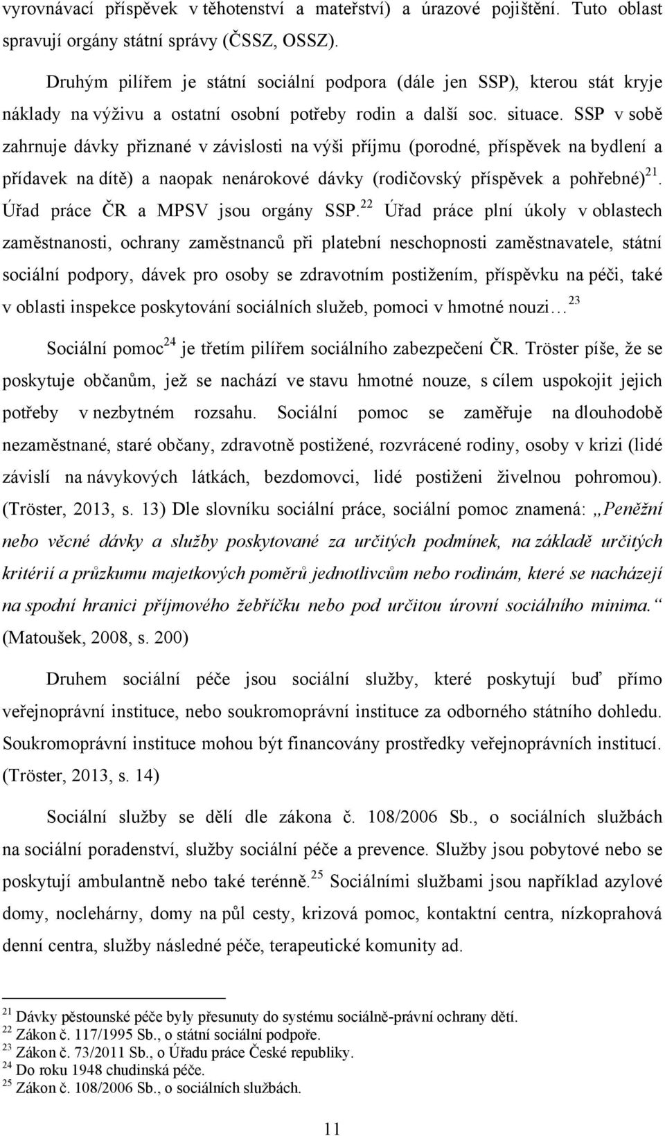 SSP v sobě zahrnuje dávky přiznané v závislosti na výši příjmu (porodné, příspěvek na bydlení a přídavek na dítě) a naopak nenárokové dávky (rodičovský příspěvek a pohřebné) 21.