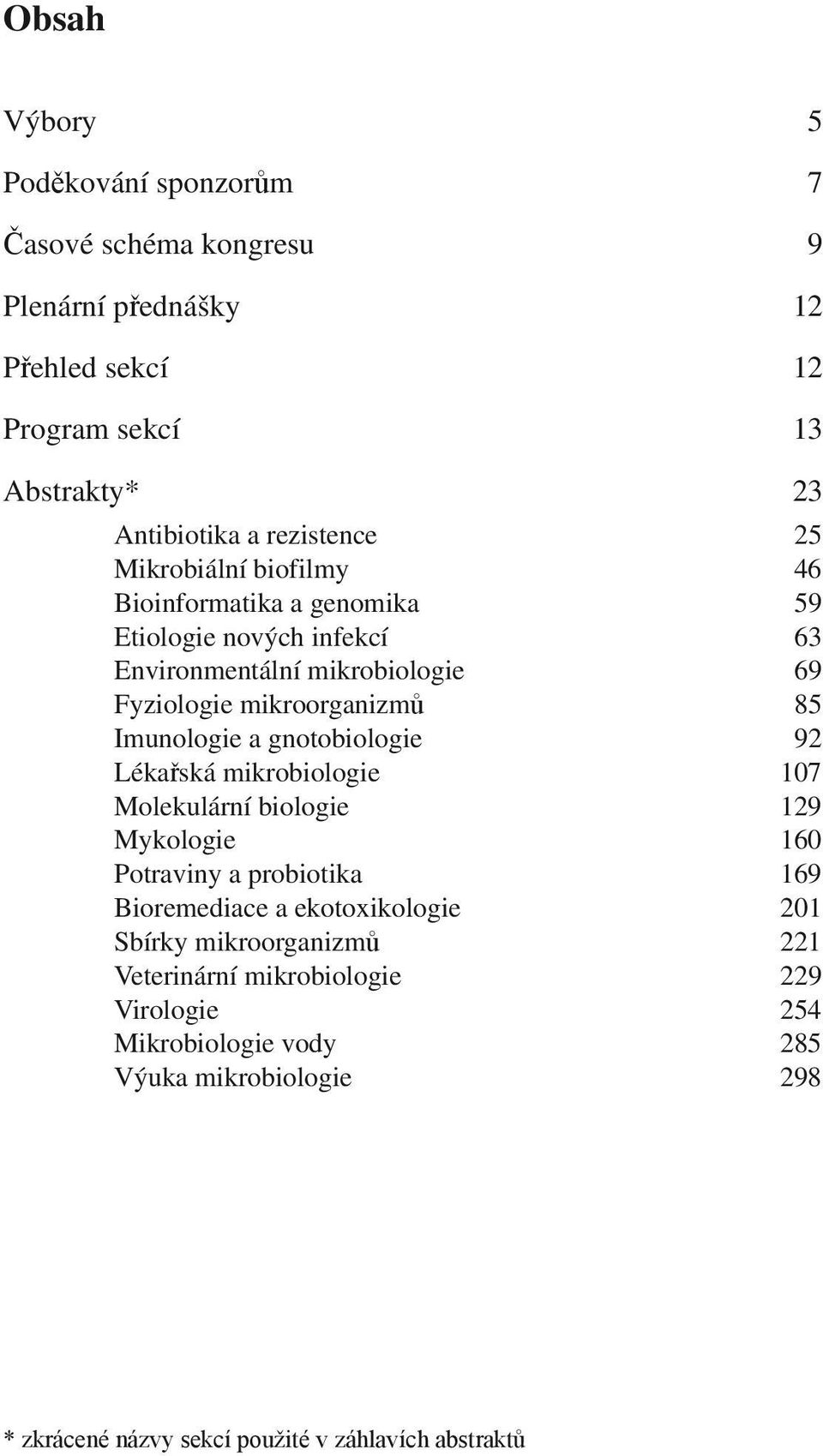 mikrobiologie Molekulární biologie Mykologie Potraviny a probiotika Bioremediace a ekotoxikologie Sbírky mikroorganizmů Veterinární mikrobiologie Virologie