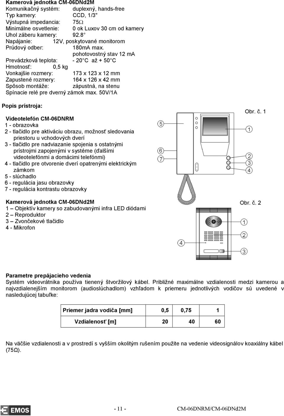 pohotovostný stav 12 ma Prevádzková teplota: - 20 C až + 50 C Hmotnosť: 0,5 kg Vonkajšie rozmery: 173 x 123 x 12 mm Zapustené rozmery: 164 x 126 x 42 mm Spôsob montáže: zápustná, na stenu Spínacie